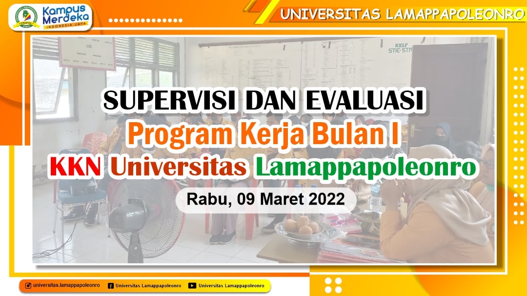 Supervisi Bulan 1 KKN Universitas Lamappapoleonro