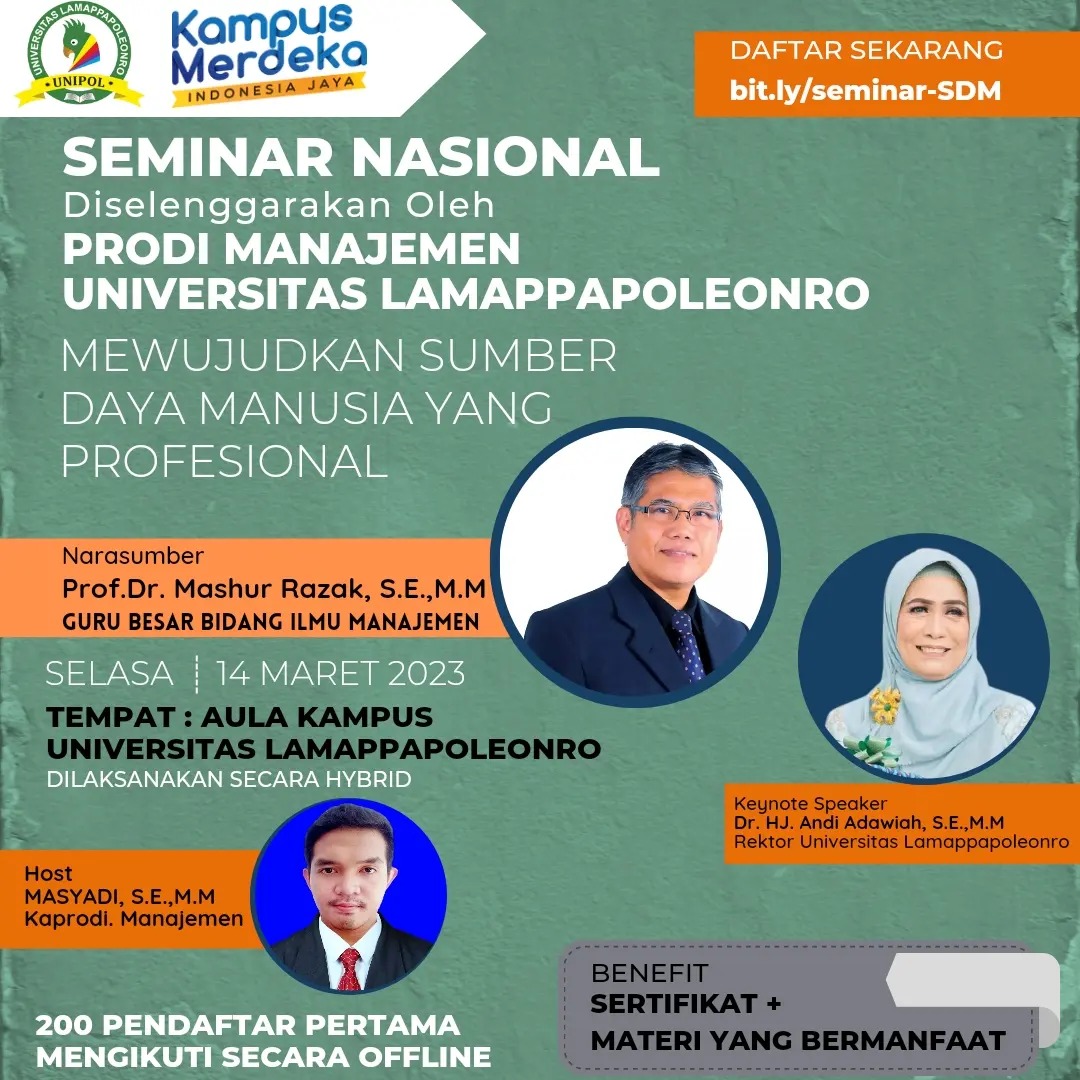 Seminar Nasional Prodi Manajemen Unipol