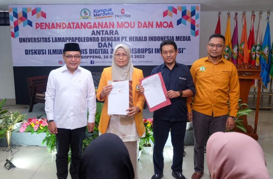 Penandatanganan MoU dan MoA Unipol dengan Herald Indonesia Media