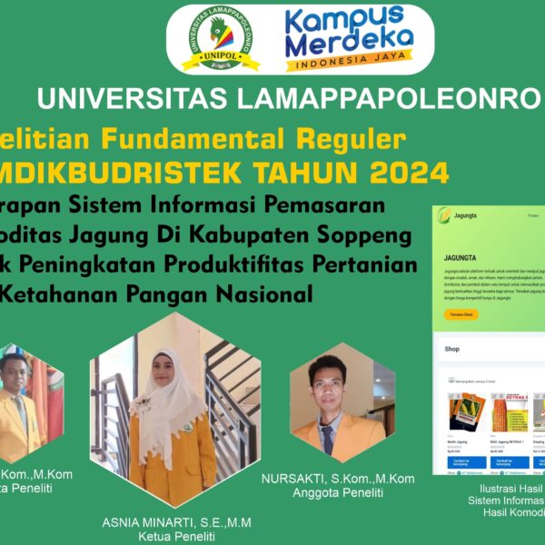 Penelitian Fundamental Reguler KEMDIKBUDRISTEK TAHUN 2024 Oleh Dosen Universitas Lamappapoleonro