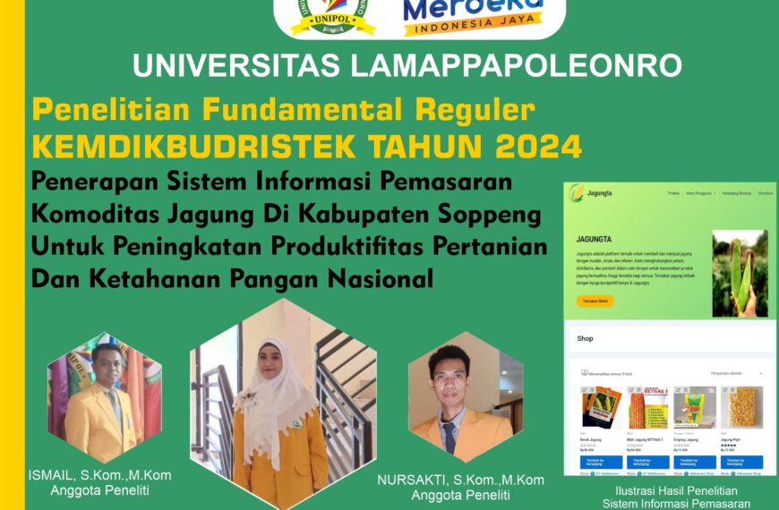 Penelitian Fundamental Reguler KEMDIKBUDRISTEK TAHUN 2024 Oleh Dosen Universitas Lamappapoleonro