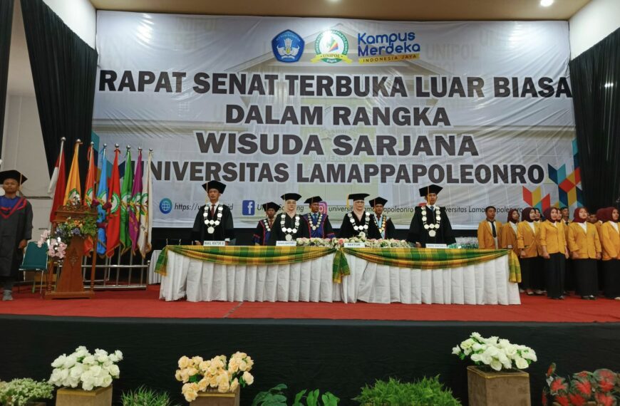 Wisuda Sarjana Universitas Lamappapoleonro Angkatan 2020 Tahun Akademik 2024-2025