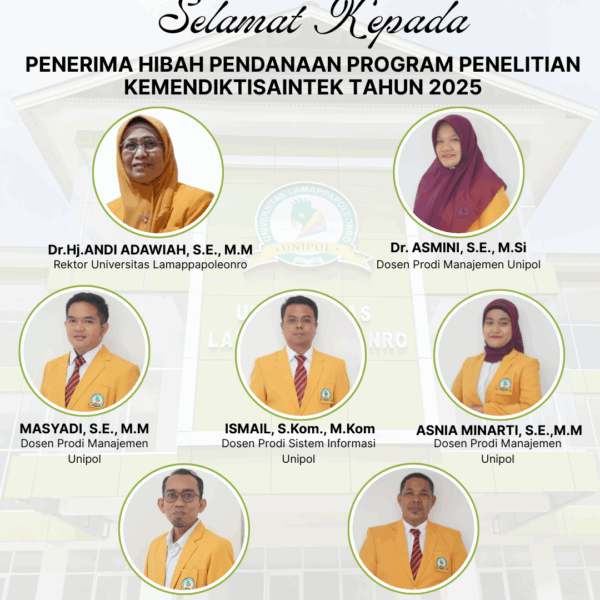 Dosen UNIPOL Raih Hibah Penelitian KEMENDIKTISAINTEK 2025, Bukti Komitmen pada Inovasi dan Riset Unggul