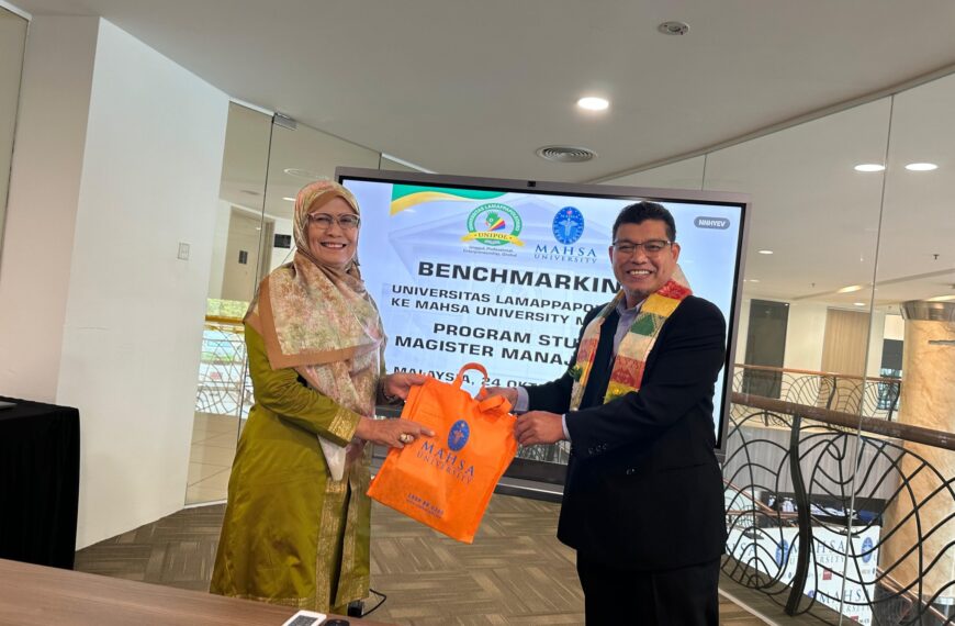 UNIPOL Perkuat Kerja Sama Internasional melalui Benchmarking dan Guest Lecture di Mahsa University