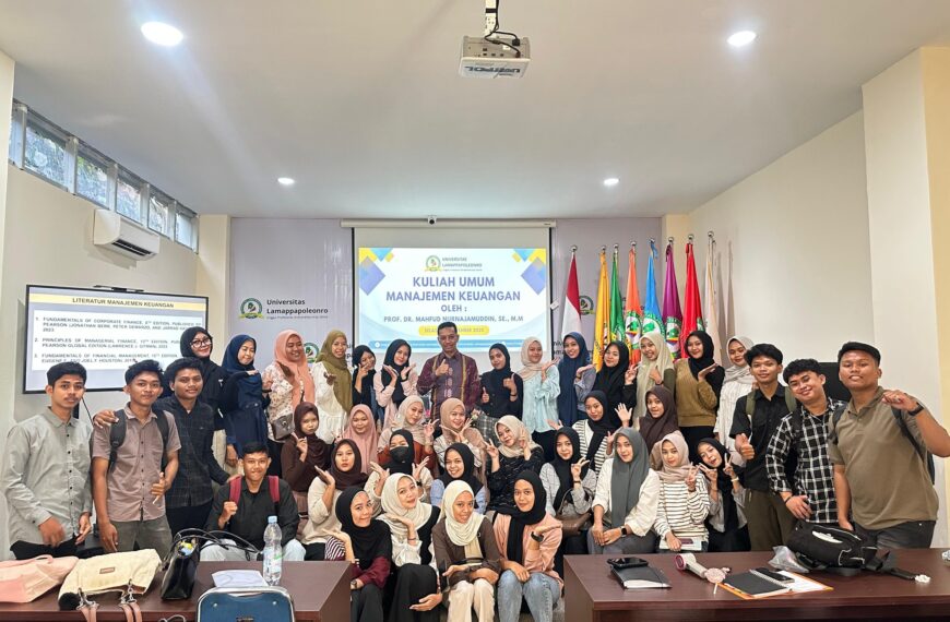 Universitas Lamappapoleonro Hadirkan Prof. Mahfud Nurnajamuddin, Bahas Peran Manajemen Keuangan Tingkatkan Nilai Perusahaan