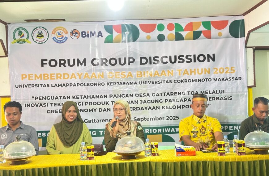 FGD Pemberdayaan Desa Binaan Universitas Lamappapoleonro 2025: Penguatan Ketahanan Pangan melalui Inovasi Teknologi Produk Turunan Jagung Berbasis Green Economy