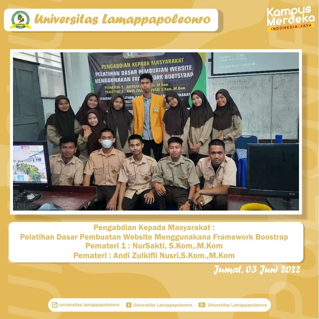 Dosen Prodi Teknik Informatika UNIPOL Laksanakan Pengabdian kepada Masyarakat melalui Pelatihan Pembuatan Website Menggunakan Framework Bootstrap