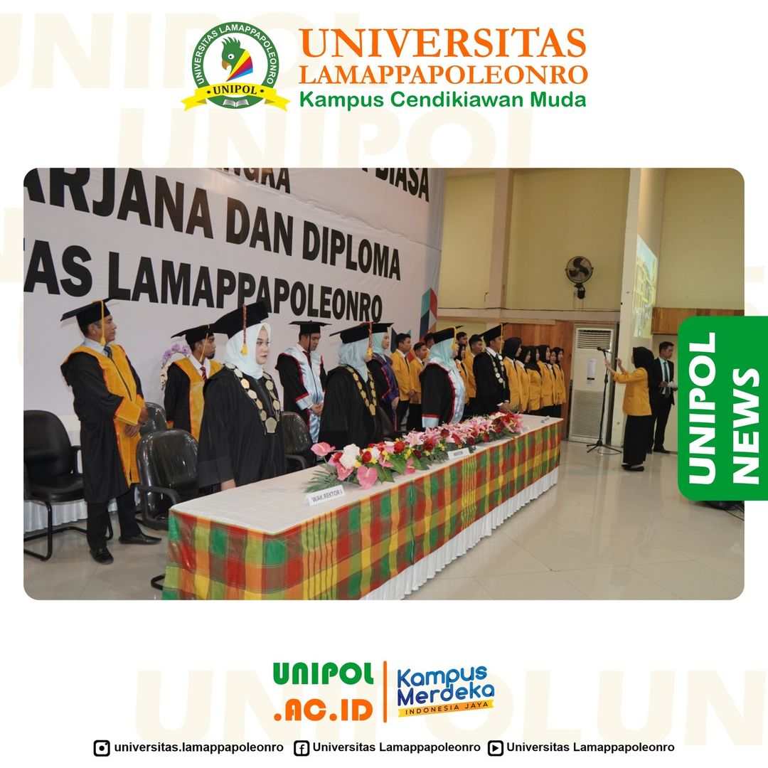 Universitas Lamappapoleonro Gelar Wisuda Sarjana dan Diploma Tahun 2022