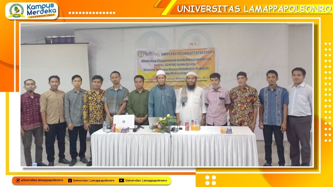 Universitas Lamappapoleonro Gelar Workshop Penyusunan Artikel Internasional Terindeks Scopus