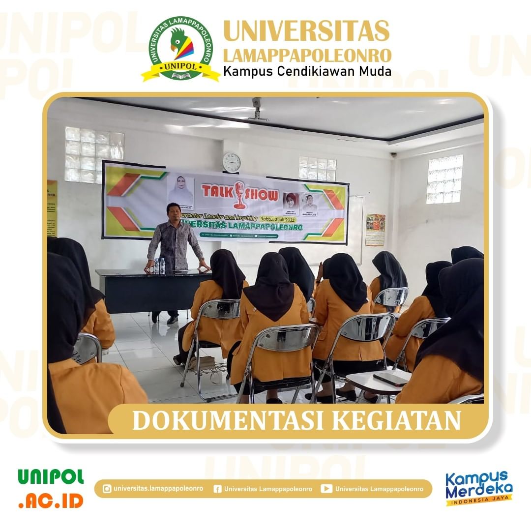 Talkshow Character Leader & Inspiring: Membangun Karakter Pemimpin Mahasiswa UNIPOL